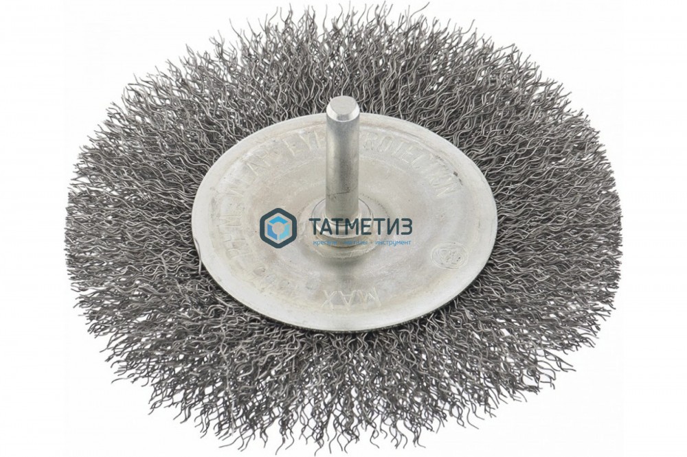 Щетка для дрели дисковая 100 мм, витая проволока 0,3 мм// Сибртех -  магазин крепежа  «ТАТМЕТИЗ»