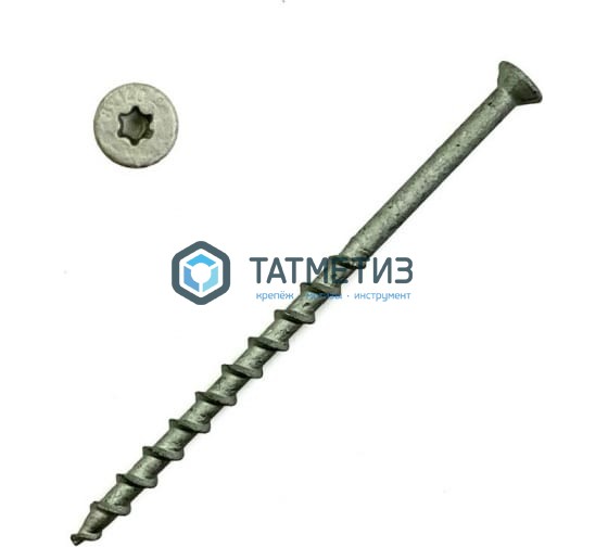 Cаморез для газобетона потайная головка Torx 8х 80 мм белый  (50 шт/уп) -  магазин «ТАТМЕТИЗ»