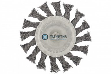 Щетка для дрели дисковая 100 мм, крученая металлическая проволока// Matrix -  магазин крепежа  «ТАТМЕТИЗ»
