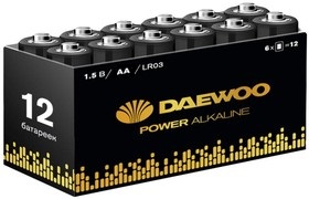 Батарейка алкалиновая тип AA / LR6 1.5В POWER Pack-24 (уп.24шт) DAEWOO -  магазин «ТАТМЕТИЗ»