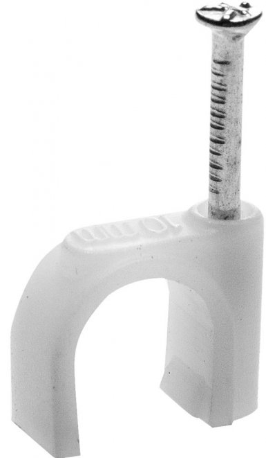 Скоба-держатель STAYER для круглого кабеля, с оцинкованным гвоздем,12 мм, 60 шт -  магазин крепежа  «ТАТМЕТИЗ»
