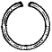 DIN 7993 А Кольцо стопорное пружинное наружное, круглого сечения для валов, стальное, нержавеющее, форма А