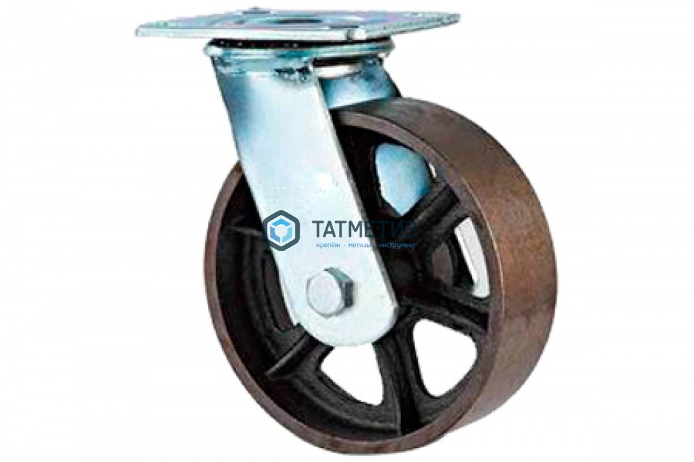 Колесо большегрузное чугунное поворотное с площадкой d 100 мм -  магазин «ТАТМЕТИЗ»