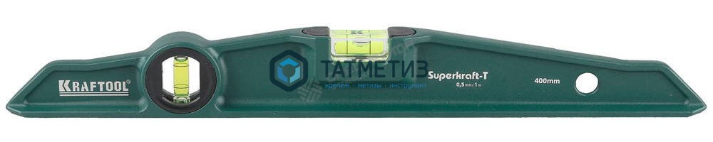 Уровень KRAFTOOL "SUPERKRAFT-T" литой, 2 ампулы, 0,5 мм/м, 600 мм Уровень KRAFTOOL "SUPERKRAFT-T" литой, 2 ампулы, 0,5 мм/м, 600 мм