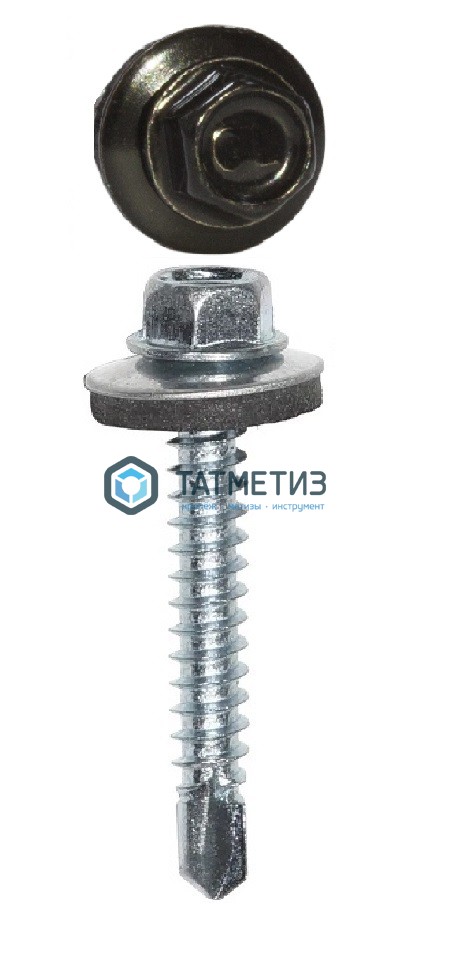 Саморез окраш.кров. 4,8х35 /9005/  ( 250 шт/уп)  HW -  магазин крепежа «ТАТМЕТИЗ»