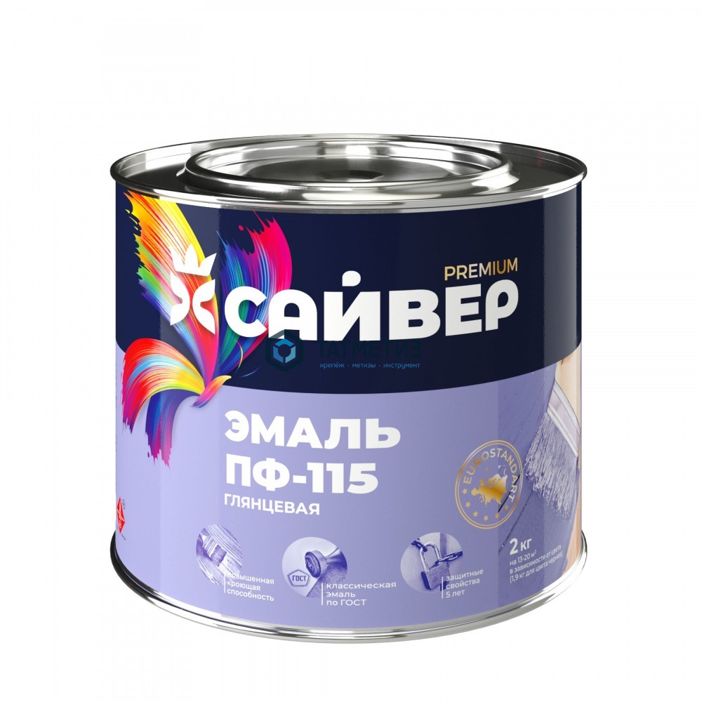 Эмаль ПФ-115  ГРАФИТ RAL 7024 1,8 кг-. /14 Сайвер -  магазин крепежа «ТАТМЕТИЗ»