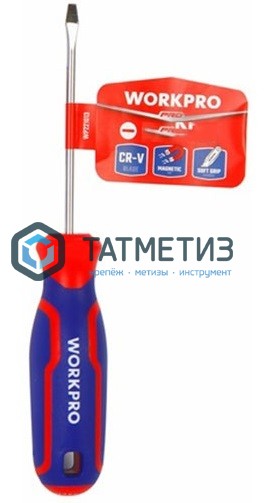 Отвертка SL3 х 75 мм, CR-V с магнит.наконечником, WORKPRO -  магазин крепежа «ТАТМЕТИЗ»