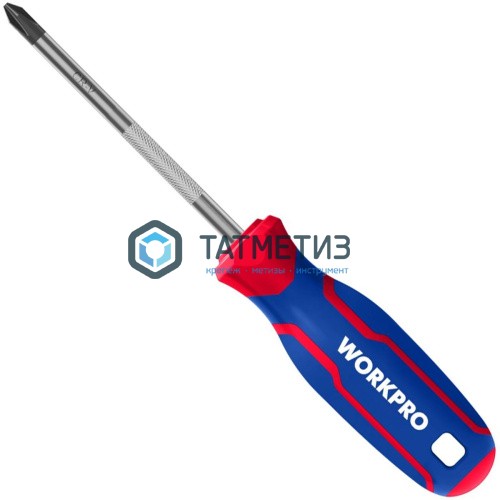Отвертка PZ2 х100 мм, CrV, с магн.наконечником, WORKPRO -  магазин крепежа «ТАТМЕТИЗ»