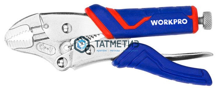 Клещи зажимные 250 мм, с изогнутыми губками CR-V, WORKPRO -  магазин крепежа «ТАТМЕТИЗ»