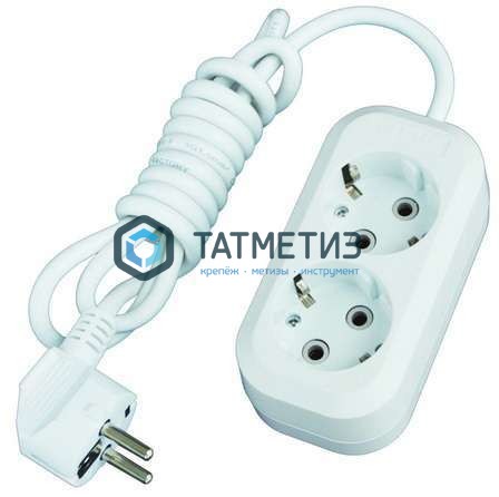 Удлинитель бытовой 2х3м с/з, 13А, IP20, ПВС 3х1,0 UNIVersal E-302 -  магазин «ТАТМЕТИЗ»