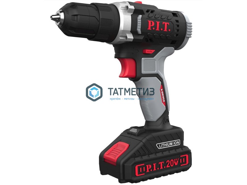 Дрель акк. 20В, Li-Ion, 30Нм, БЗП, 1,5Ач,быстр.зарядка, кейс, P.I.T -  магазин крепежа «ТАТМЕТИЗ»