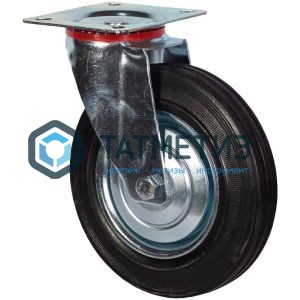 Колесо поворотное c площадкой под 4 болта d 200 мм -  магазин крепежа «ТАТМЕТИЗ»