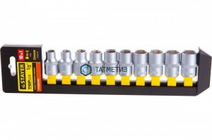 Набор торцевых головок, 1/2", 10-19мм, STAYER RSS 10L, 10 предм. | «ТАТМЕТИЗ» Набор торцевых головок, 1/2", 10-19мм, STAYER RSS 10L, 10 предм. - магазин крепежа «ТАТМЕТИЗ»
