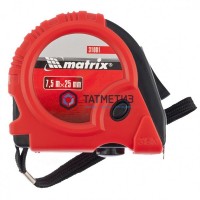 Рулетка Rubber, 7,5 м х 25 мм, обрезиненный корпус// MATRIX | «ТАТМЕТИЗ» Рулетка Rubber, 7,5 м х 25 мм, обрезиненный корпус// MATRIX - магазин крепежа «ТАТМЕТИЗ»