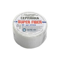 Серпянка самоклеющаяся 50мм х 20м Super Fiber, арт. SF020 | «ТАТМЕТИЗ» Серпянка самоклеющаяся 50мм х 20м Super Fiber, арт. SF020 - магазин крепежа «ТАТМЕТИЗ»