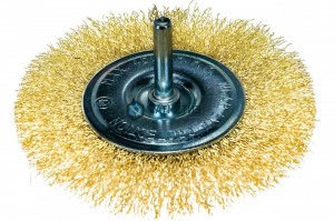 Щетка для дрели дисковая 100 мм, латунированная витая проволока// Matrix -  магазин крепежа «ТАТМЕТИЗ»