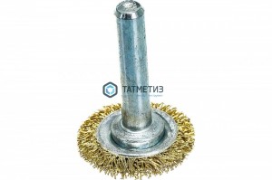 Щетка для дрели дисковая  30 мм, латунированная витая проволока// Matrix -  магазин крепежа «ТАТМЕТИЗ»