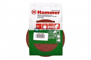 Шлиф. круг самосцепл. HAMMER 214-009 Д125мм 8отв. Р 240, набор 5 шт | «ТАТМЕТИЗ» Шлиф. круг самосцепл. HAMMER 214-009 Д125мм 8отв. Р 240, набор 5 шт - магазин крепежа «ТАТМЕТИЗ»