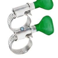 Хомут червячный нержавеющий   "ключ" 16-25 / 9 W2 -  магазин крепежа «ТАТМЕТИЗ»