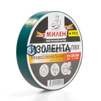 Изолента 19 мм х 20 м, ПВХ профессиональная, зеленая МИЛЕН | «ТАТМЕТИЗ» Изолента 19 мм х 20 м, ПВХ профессиональная, зеленая МИЛЕН - магазин крепежа «ТАТМЕТИЗ»