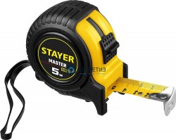 Рулетка STAYER MASTER 5м/25мм, в ударостойком обрезиненном корпусе | «ТАТМЕТИЗ» Рулетка STAYER MASTER 5м/25мм, в ударостойком обрезиненном корпусе - магазин крепежа «ТАТМЕТИЗ»