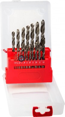 Набор сверл "МЕТ-ВП" по металлу парооксидированных, быстрорежущая сталь, 1-10мм, 19шт ЗУБР |  «ТАТМЕТИЗ» Набор сверл "МЕТ-ВП" по металлу парооксидированных, быстрорежущая сталь, 1-10мм, 19шт ЗУБР -  магазин крепежа «ТАТМЕТИЗ»