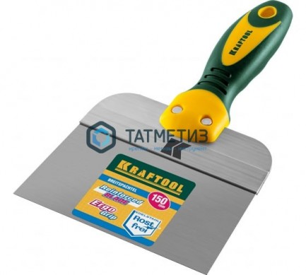 Шпатель 150 мм, KRAFTOOL с двухкомпонентной ручкой, нержавеющее полотно | «ТАТМЕТИЗ» Шпатель 150 мм, KRAFTOOL с двухкомпонентной ручкой, нержавеющее полотно - магазин крепежа «ТАТМЕТИЗ»