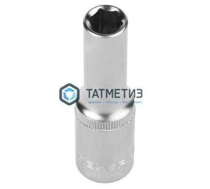 Торцевая головка 1/2", 12 мм ЗУБР "МАСТЕР", удлиненная, FLANK, Cr-V, хроматированное покрытие -  магазин крепежа «ТАТМЕТИЗ»
