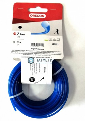 Леска для триммера круглая, 2.4мм х 15м, на картоне, BLUE ROUND, OREGON -  магазин крепежа «ТАТМЕТИЗ»