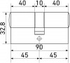 Цилиндровый механизм Стандарт MAX 90 (45х45) SN 5кл перф.ключ/ключ -  магазин крепежа  «ТАТМЕТИЗ»