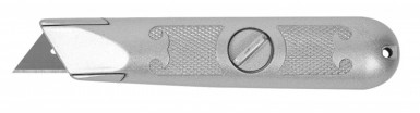 Нож ЗУБР "МАСТЕР" с трапециевидным лезвием тип А24, металлический корпус, фиксированное лезвие -  магазин крепежа  «ТАТМЕТИЗ»
