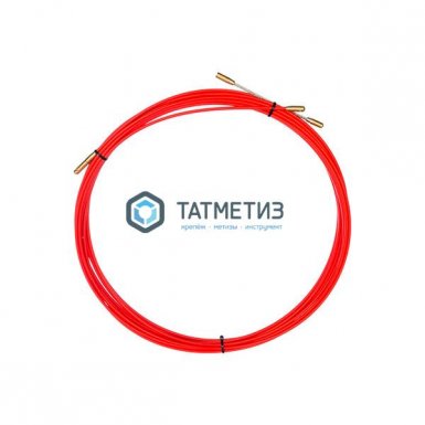 Протяжка кабельная REXANT (мини УЗК в бухте), стеклопруток, d=3,5 мм 10 м, красная -  магазин «ТАТМЕТИЗ»