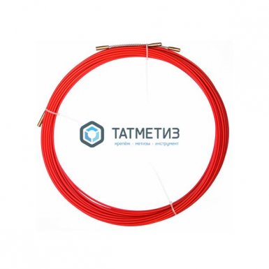 Протяжка кабельная REXANT (мини УЗК в бухте), стеклопруток, d=3,5 мм 20 м, красная -  магазин «ТАТМЕТИЗ»