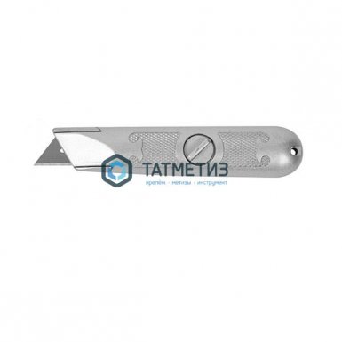 Нож ЗУБР с трапециевидным лезвием тип А24, метал.корпус, кассета для хран. лезвий -  магазин крепежа  «ТАТМЕТИЗ»