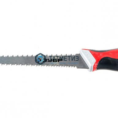 Выкружная мини-ножовка для гипсокартона ЗУБР 150 мм, 17 TPI (1.5 мм), пласт. рукоятка -  магазин крепежа  «ТАТМЕТИЗ»