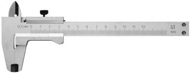 Штангенциркуль металлический тип 1, класс точности 2, 125мм, шаг 0,1мм -  магазин крепежа  «ТАТМЕТИЗ»