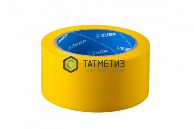 Лента сигнально-разметочная, клейкая, желтая, 50 мм х 25 м, ЗУБР -  магазин крепежа  «ТАТМЕТИЗ»