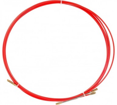 Протяжка кабельная (мини УЗК в бухте), стеклопруток, d=3,5 мм 5 м красная -  магазин крепежа  «ТАТМЕТИЗ»