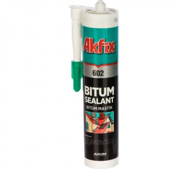 Герметик для крыш Akfix битумный, ЧЕРНЫЙ 310 ml -  магазин крепежа «ТАТМЕТИЗ»