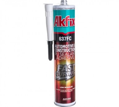 Полиуретановый герметик Akfix 637FC ЧЕРНЫЙ, быстросохнущий 310мл (12) -  магазин крепежа «ТАТМЕТИЗ»