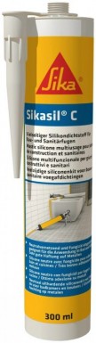 Герметик силиконовый Sikasil-C нейтральный санитарный прозрачный 300 мл/12 -  магазин крепежа  «ТАТМЕТИЗ»
