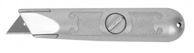 Нож ЗУБР с трапециевидным лезвием тип А24, металлический корпус, фиксированное лезвие -  магазин крепежа  «ТАТМЕТИЗ»