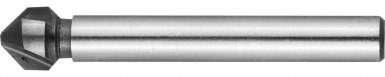 Зенкер ЗУБР "ЭКСПЕРТ" конусный с 3-я реж. кромками,P6M5, d 6,3х45мм, цил.хв.5мм, для раззенковки М3 -  магазин крепежа  «ТАТМЕТИЗ»
