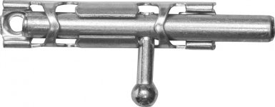 Шпингалет накладной стальной "ЗТ-19305", малый, покрытие белый цинк, 65мм -  магазин крепежа  «ТАТМЕТИЗ»