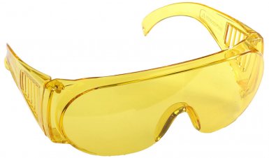 Очки STAYER "STANDARD" защитные, поликарбонатная монолинза с боковой вентиляцией, желтые -  магазин крепежа  «ТАТМЕТИЗ»