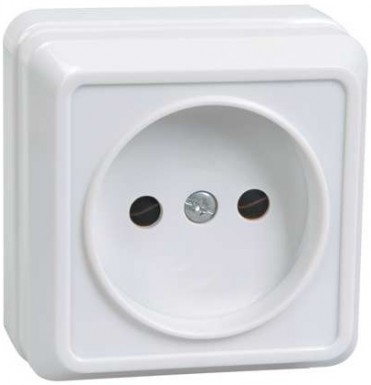 Розетка 1-м ОП Октава 10А IP20 без заземл. бел. ИЭК ERO10-K01-10-DC -  магазин «ТАТМЕТИЗ»