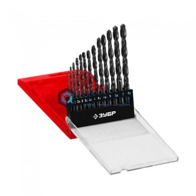 Набор сверл "МЕТ-ВП" по металлу парооксидированных, быстрорежущая сталь, 1,5-6,5мм, 13шт ЗУБР |  «ТАТМЕТИЗ» Набор сверл "МЕТ-ВП" по металлу парооксидированных, быстрорежущая сталь, 1,5-6,5мм, 13шт ЗУБР -  магазин крепежа «ТАТМЕТИЗ»