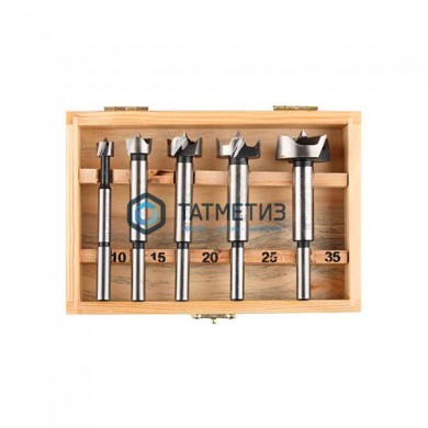 Набор сверл ФОРСТНЕРА по дереву, 10-35 x 90 мм, в пластиковом боксе, 5шт ЗУБР -  магазин крепежа «ТАТМЕТИЗ»