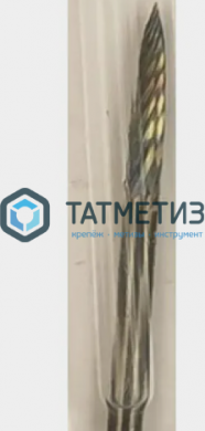 Борфреза твердосплавная №375, 3 х 10 х 38 мм, d хв.= 3 мм, Форма G - парабола с точкой, Двойная зато -  магазин крепежа «ТАТМЕТИЗ»