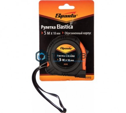 Рулетка Elastica, 5 м х 18 мм, обрезиненный корпус// SPARTA -  магазин крепежа «ТАТМЕТИЗ»